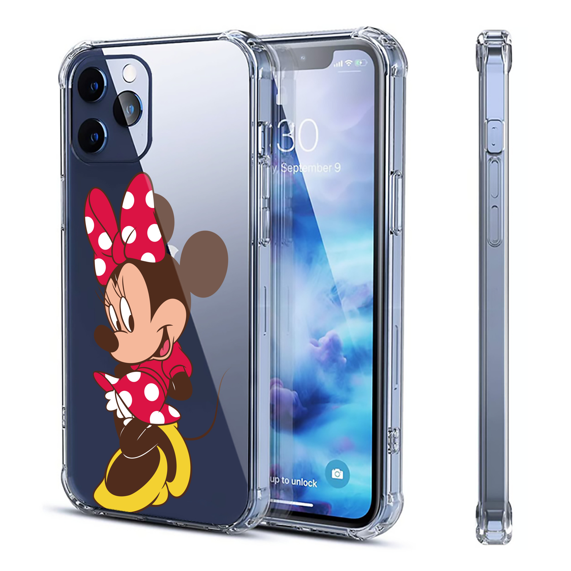（画像用） ミッキーマウス Mickey Mouse 【iPhone 12シリーズ対応】透明スマホケース（クリアソフトケース）